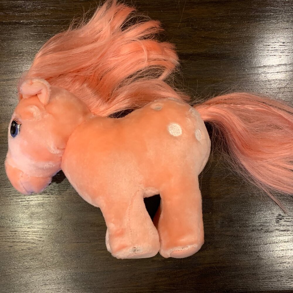 Vintage Hasbro 1980s Pink My Little Pony Cotton Candy Softie Plush Stuffie 10x9"